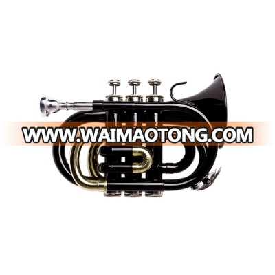 Bb Standard Professional Black Pocket Trumpet JYPT1406BK